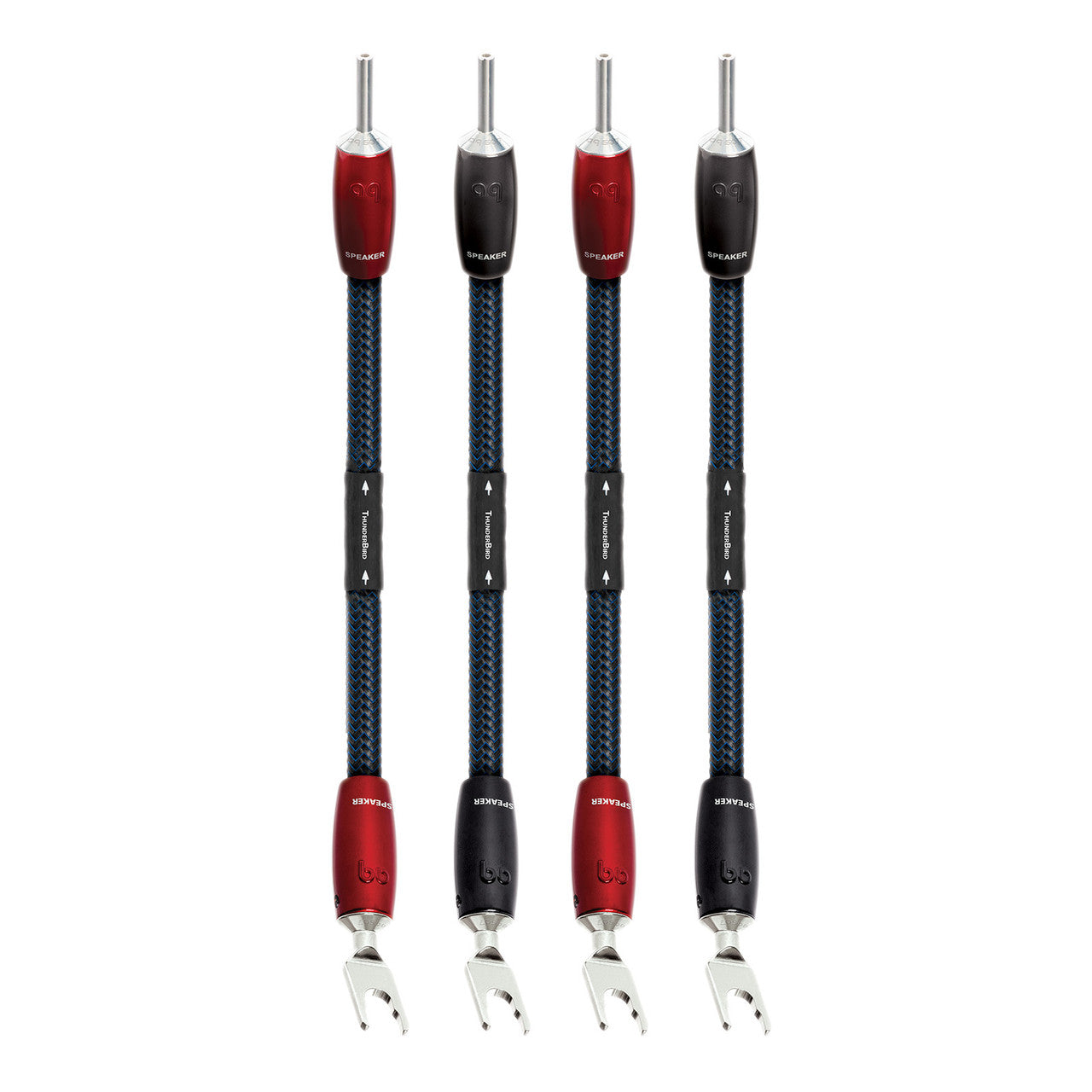 AudioQuest ThunderBird Bi-Wire Speaker Cable Jumpers - Spade to
