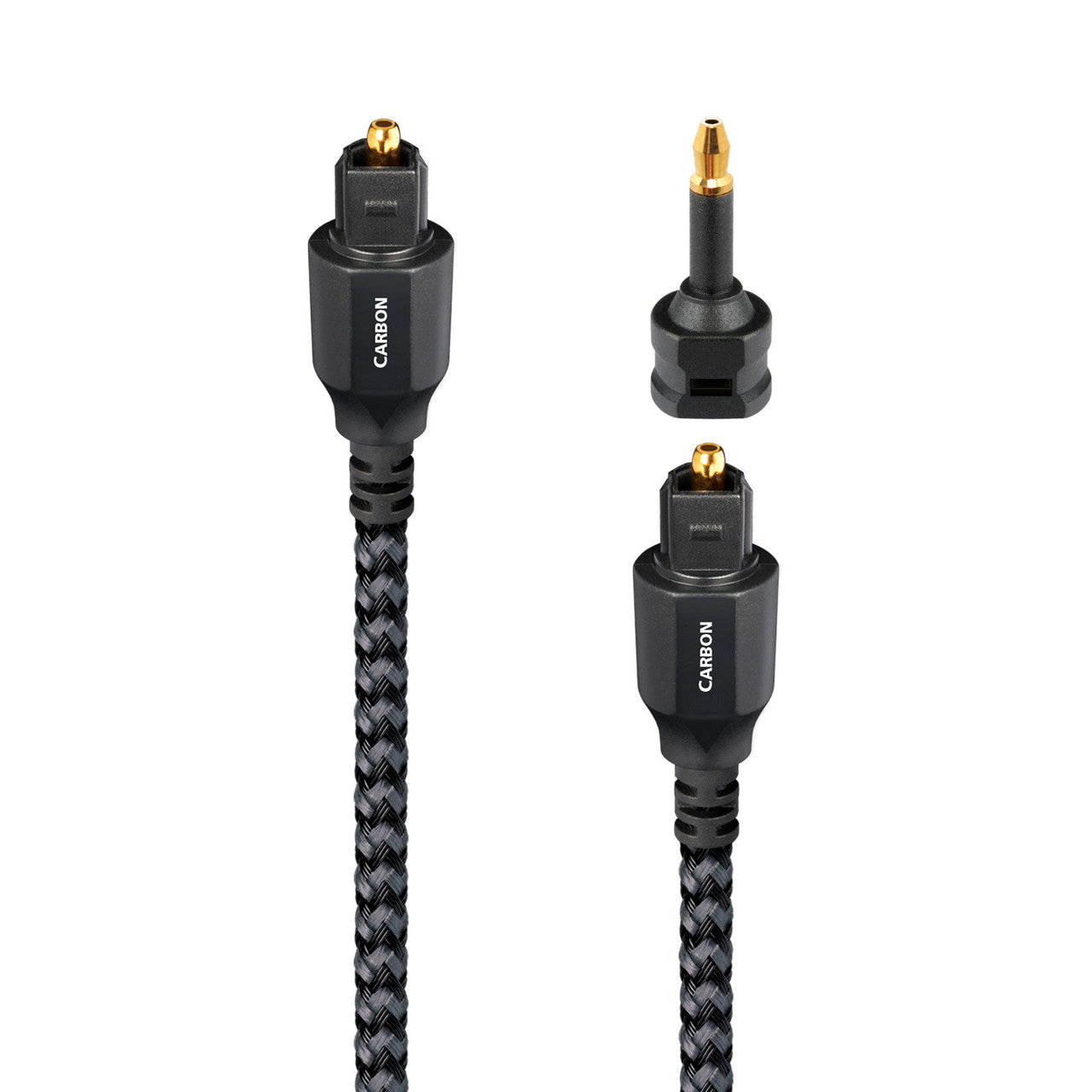 AudioQuest Carbon Toslink Fiber Optic Digital Cable + Mini Adaptor - 1.5 Meter