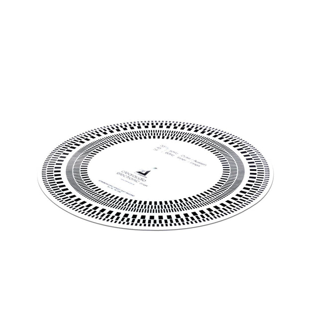 Upper front of Clearaudio Speed Strobe Test Disc