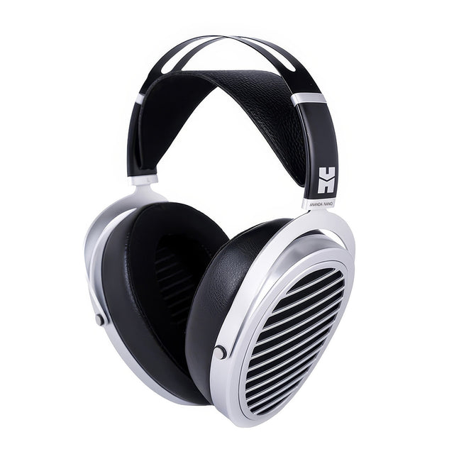 HIFIMAN Ananda Nano open-back planar magnetic headphones front view with silver and black finish
