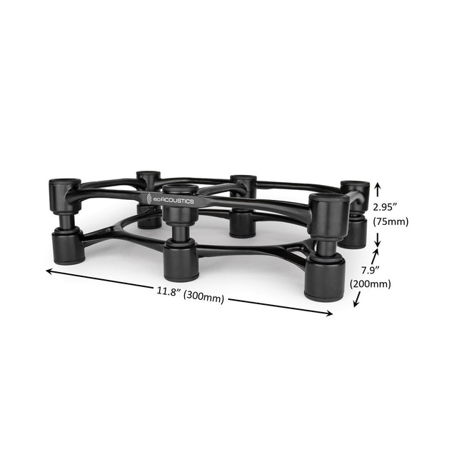 Side of IsoAcoustics Aperta 300 Speaker Stands