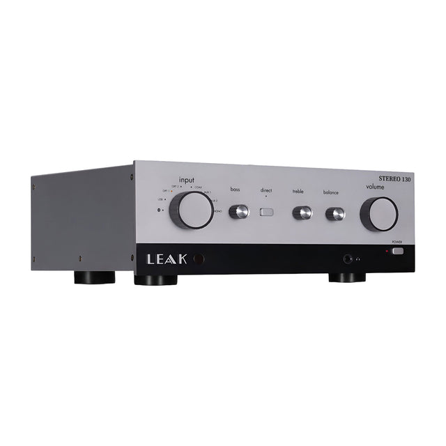 Side of LEAK Stereo 130 Integrated Amplifier Silver