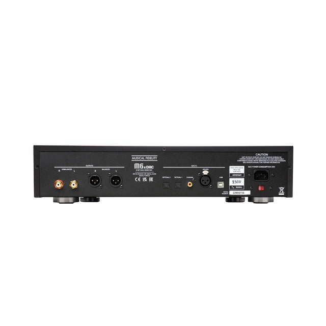 Back of Musical Fidelity M6x DAC