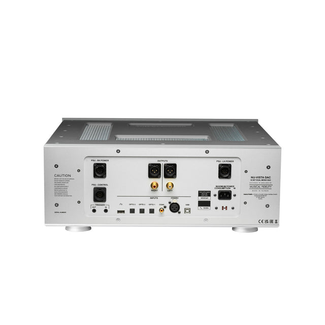 Back of Musical Fidelity Nu-Vista DAC Digital-to-Analog Converter