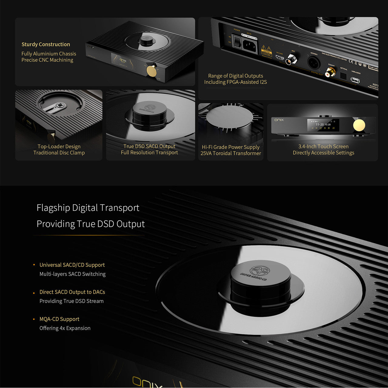 ONIX Zenith XST20 High End SACD Transport | Audio Advisor