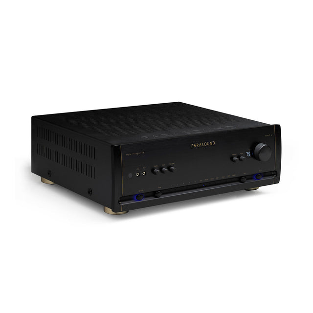 Side of Parasound Halo HINT 6 Integrated Amplifier Black