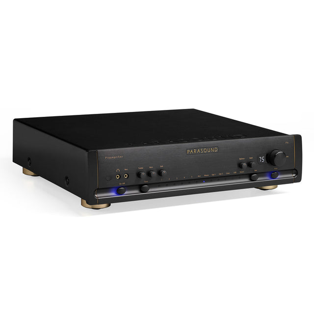 Side of Parasound Halo P6 2.1 Channel Preamplifier & DAC