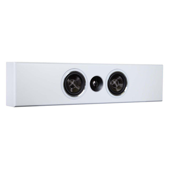 Angle view of white PSB PWM1 On-Wall Speaker