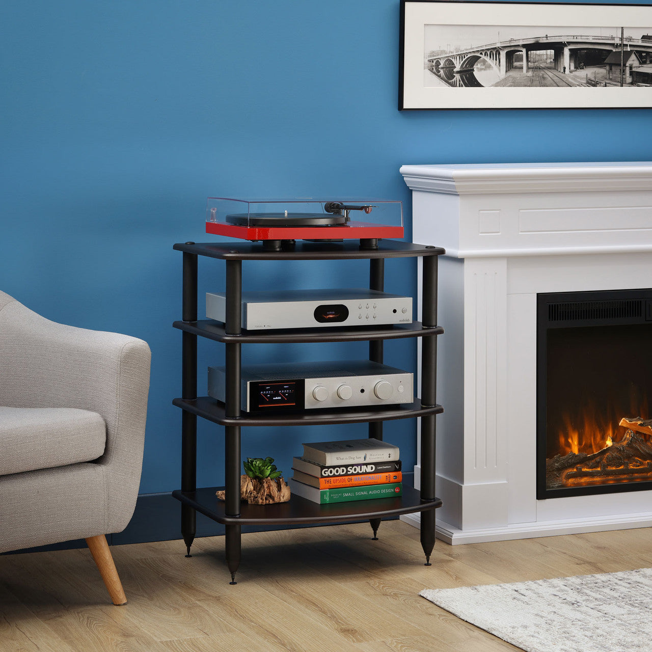 Pangea Vulcan 4-Shelf Audio Rack | Audio Advisor