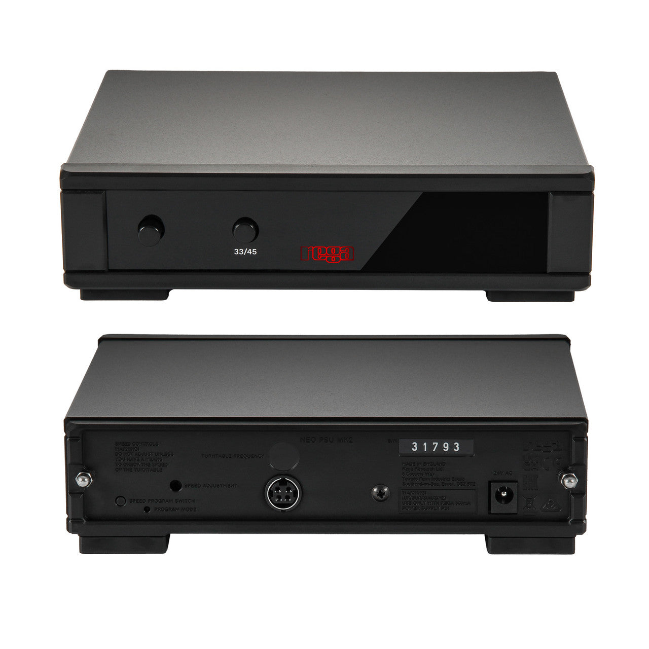 Front and back view of the Neo MK2 PSU