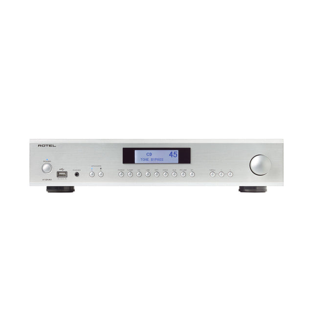 Front of Rotel A12MKII Integrated Amplifier Silver