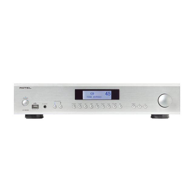 Front of Rotel A14 MKII Integrated Amplifier Silver