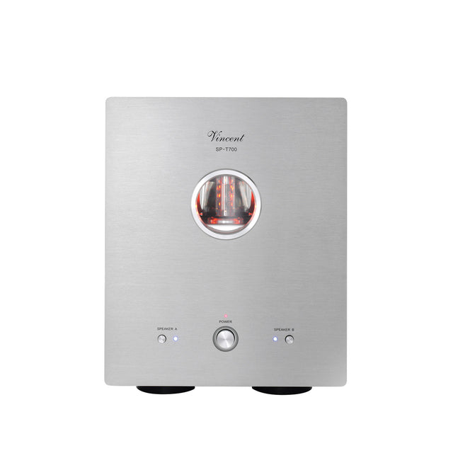 Front of Vincent Audio SP-T700 Hybrid Mono Amplifier