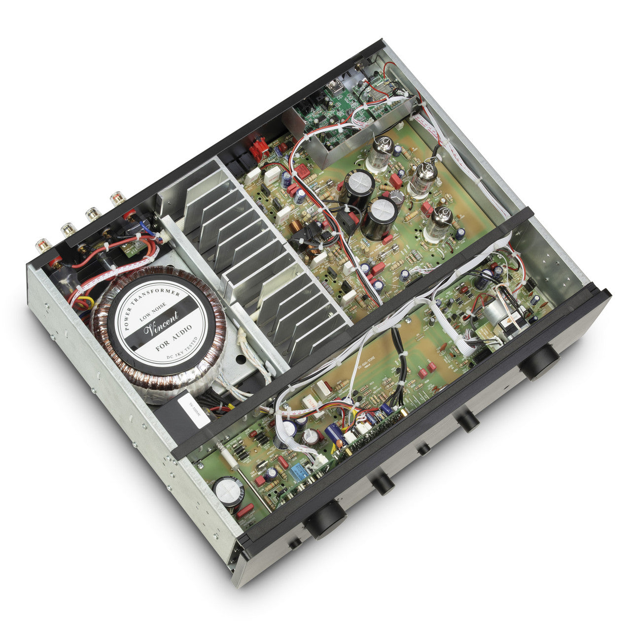 Interior view of Vincent Audio SV-500 MK Stereo Integrated Amplifier in black